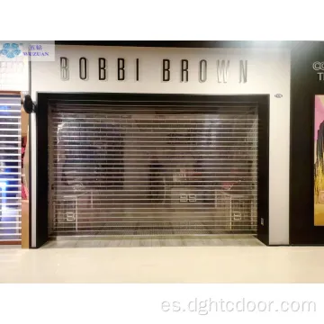 Puerta de rodillos de policarbonato de vista completa comercial